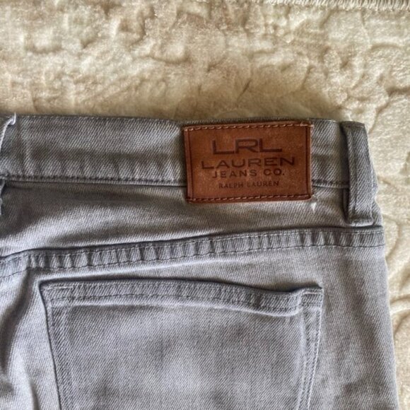 Ralph Lauren LRL soft gray jeans size 10 classic straight - Picture 4 of 6
